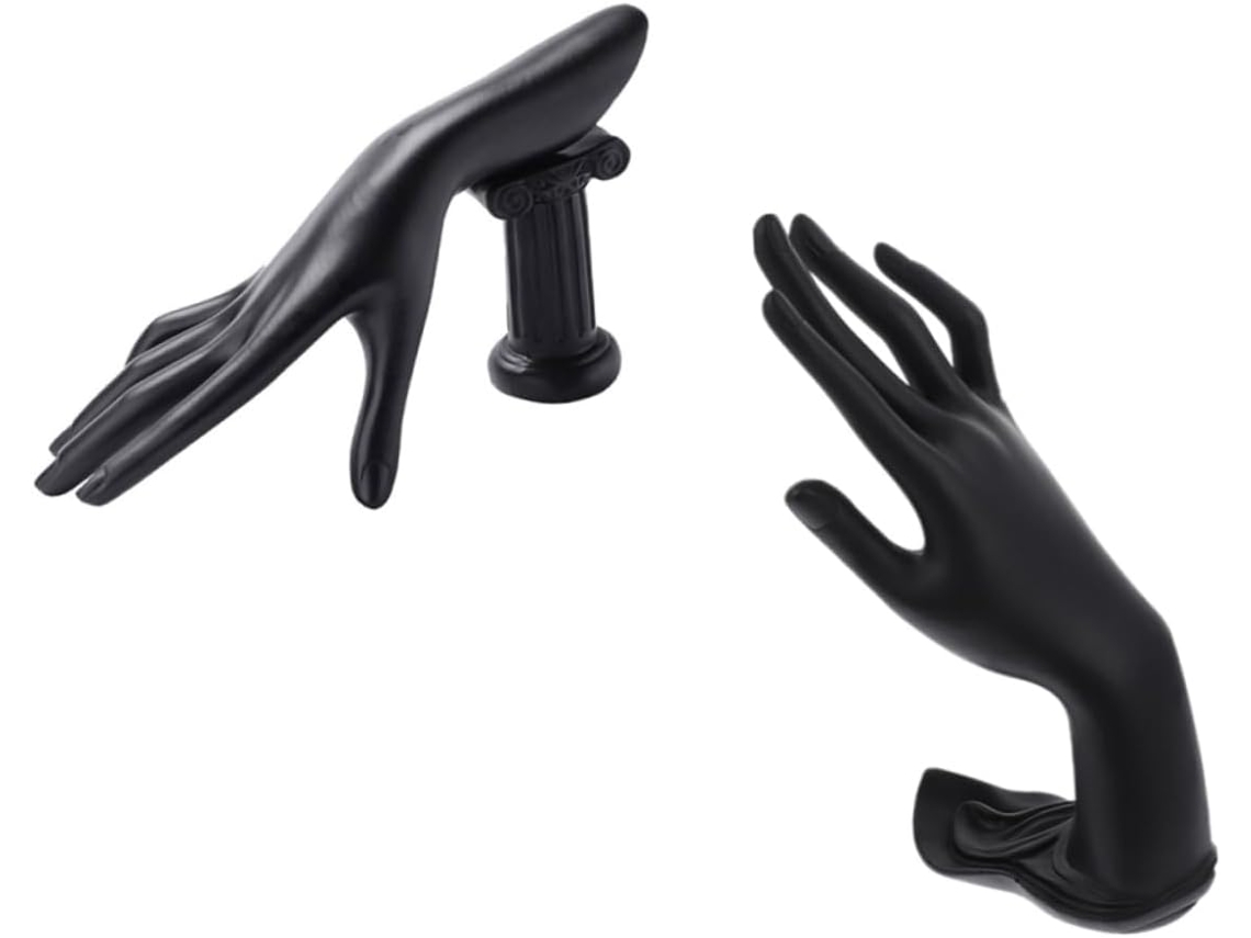 2pièces Suporte Main Colares Suporte Bijuterias Pulseiras Colares Anéis Suporte Bijuterias