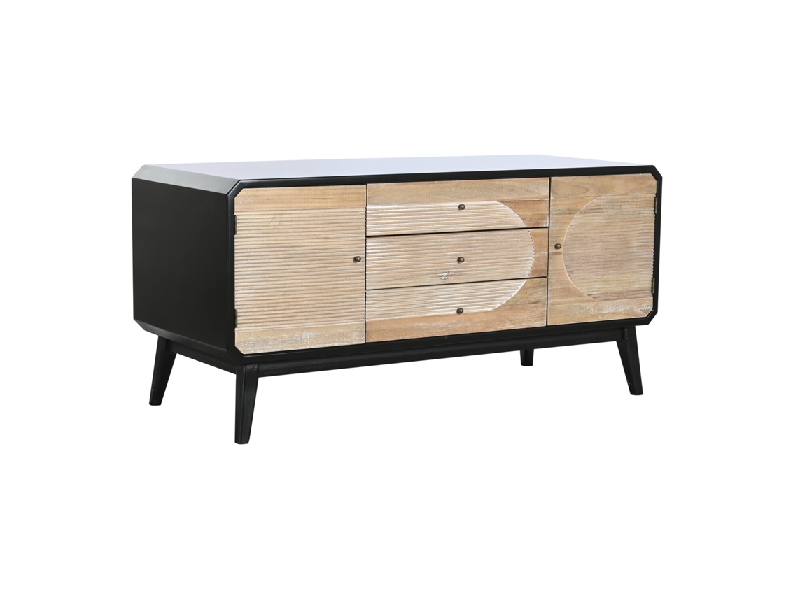 Suporte de Tv de Madeira Preta, 120x50x58cm ALEXANDRA HOUSE LIVING