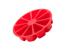 Formas De Bolo Em Silicone Tabuleiro Redondo Com 10 Cavidades Triangulares, Antiaderente, Para Bolos, Sabonetes, Pizza, Cozinha, Vermelho