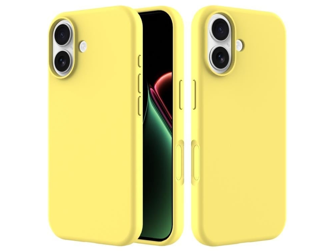 Capa De Silicone Para Iphone 17 - Cor Sólida - Amarelo Limão