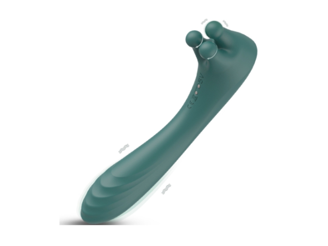 Vibrador Do Clitóris Com Trio De Nubs De Carinho Vibrador Do Ponto Gcom Estimulador Inovador Do Clitóris Giratório 9 Modos De Prazer Verde Chennnls