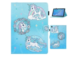 Capa de couro com estampa de cavalo Hengrongshen para Samsung Galaxy Tab A9 com compartimentos para cartões