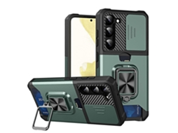 Capa Deslizante Camshield Para Samsung Galaxy S23+ 5g Com Suporte De Anel E Compartimento Para Cartão
