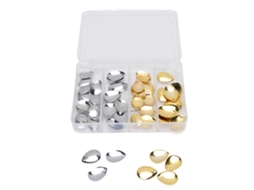 Laminas Rotativas de Pesca Aço Inox 80pcs Ouro Prata