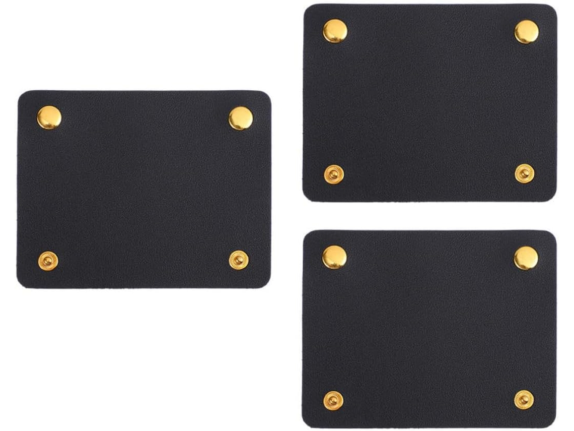 Capa Para Alça De Bolsa Em Couro Pu Preto, Pacote Com 3 Unidades