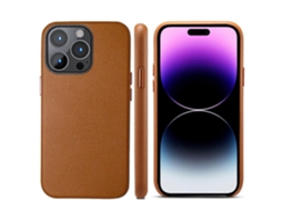 Lurelia Capa Iphone 14 Pro Max Couro Pu Antichoque Textura Cordeiro