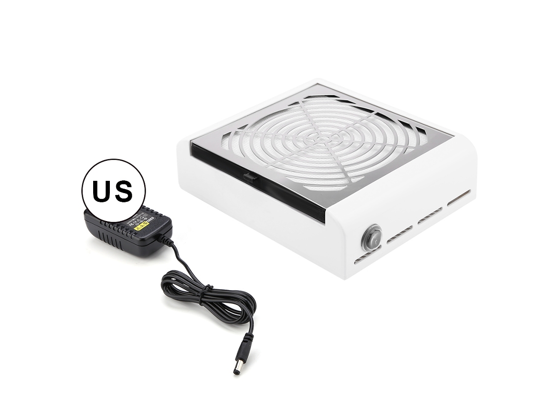 Máquina de manicure com extrator de pó para unhas de 40 W e ventilador de sucção circular.