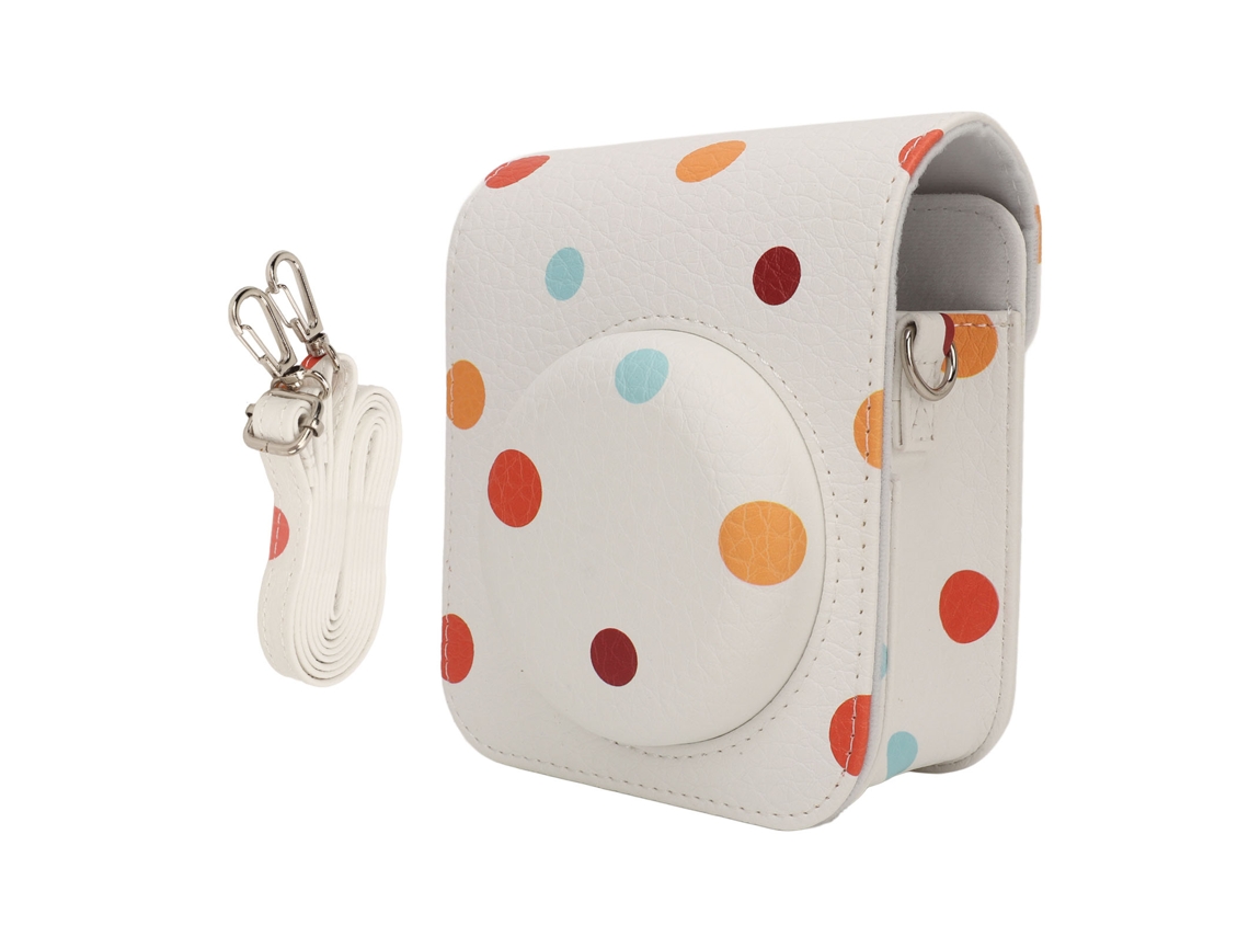 Bolsa Para Câmera Instantânea Com Alça De Ombro Ajustável Em Pu Colorida