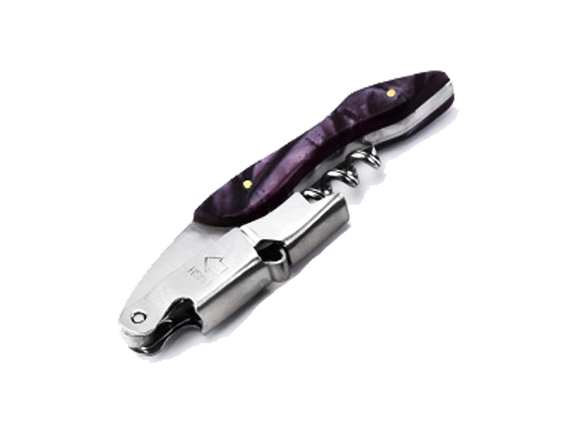 Ferramenta Saca-Rolhas de Vinho Aço Inoxidável Resina Estilo 1 Roxo Tinto Multifuncional Ferr UISAVE