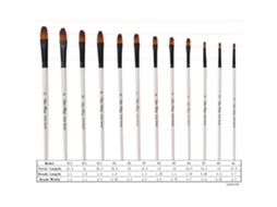 Conjunto de Pincéis de Arte 12pcs Pincel de Náilon para Aquarela Óleo Acrílico Detalhes Finos