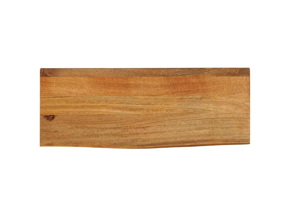 Vidaxl Tampo De Mesa C/ Borda Viva 70x20x3,8 Cm Mangueira Maciça