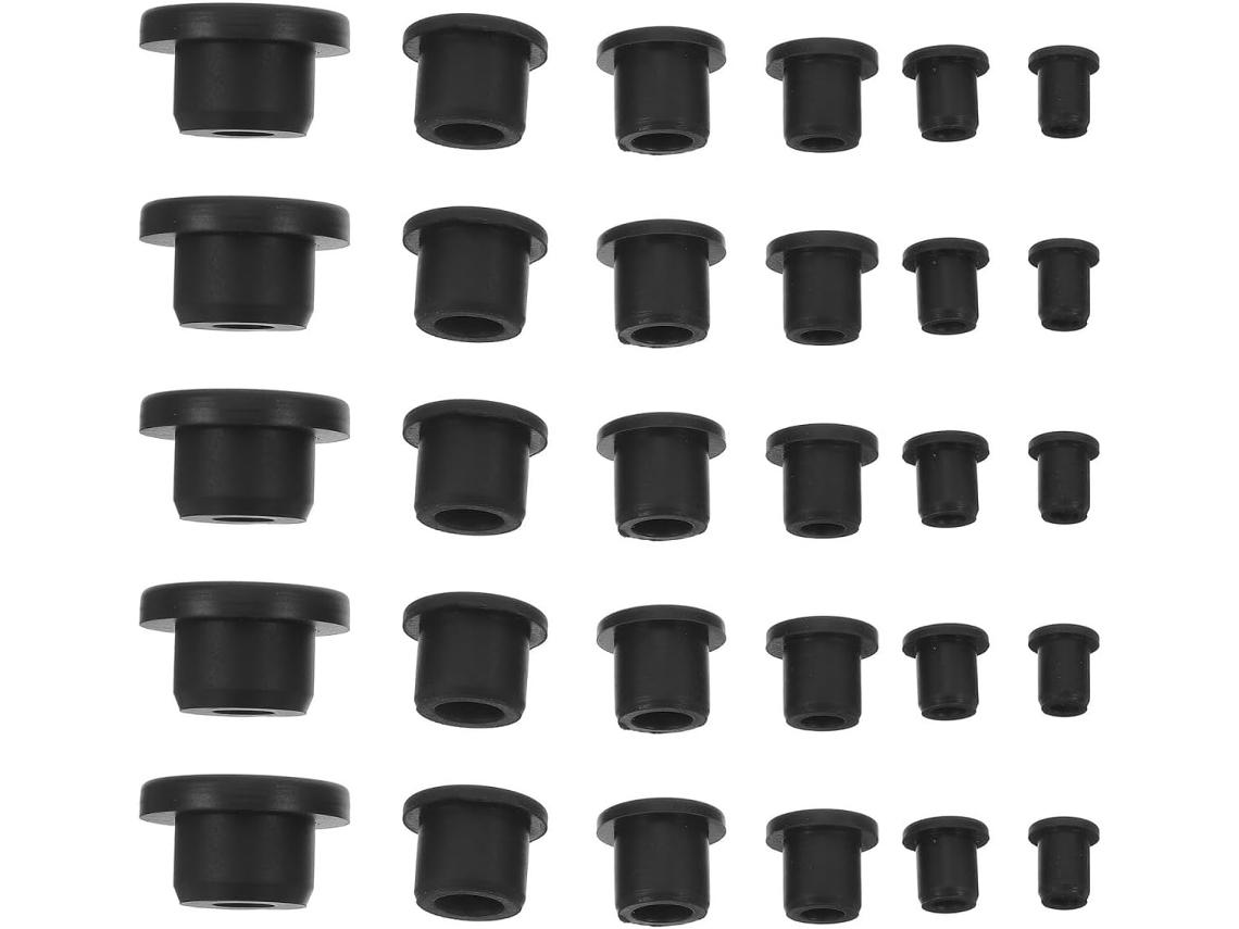 Conjunto De 100 Buchas Silicone Em Formato T Para Proteção Fios E