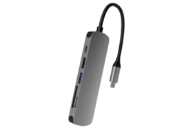 Usb C Hub Estación de Acoplamiento 6 En 1 Con Puerto Usb 3.0 Puerto Usb-C/Pd 4K Hdmi Y Lector de Tarjetas Sd/Tf Adaptador Usb C Negro