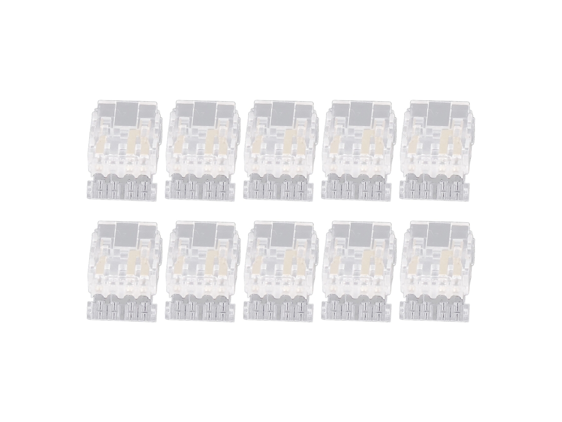 2026 conector de Luz Led Cob com Cabo 10mm 3pinos Sem Solda 10 Peças para Lar Escola Escritório