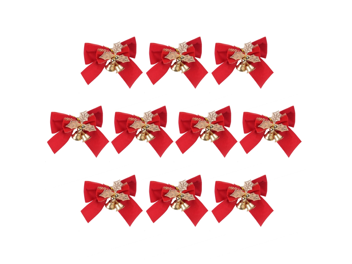 Laxiscreed Pack De 30 Laços De Natal Com Guias Cintilantes, Borboleta E Folhas Verdes Para Decoração Natalícia