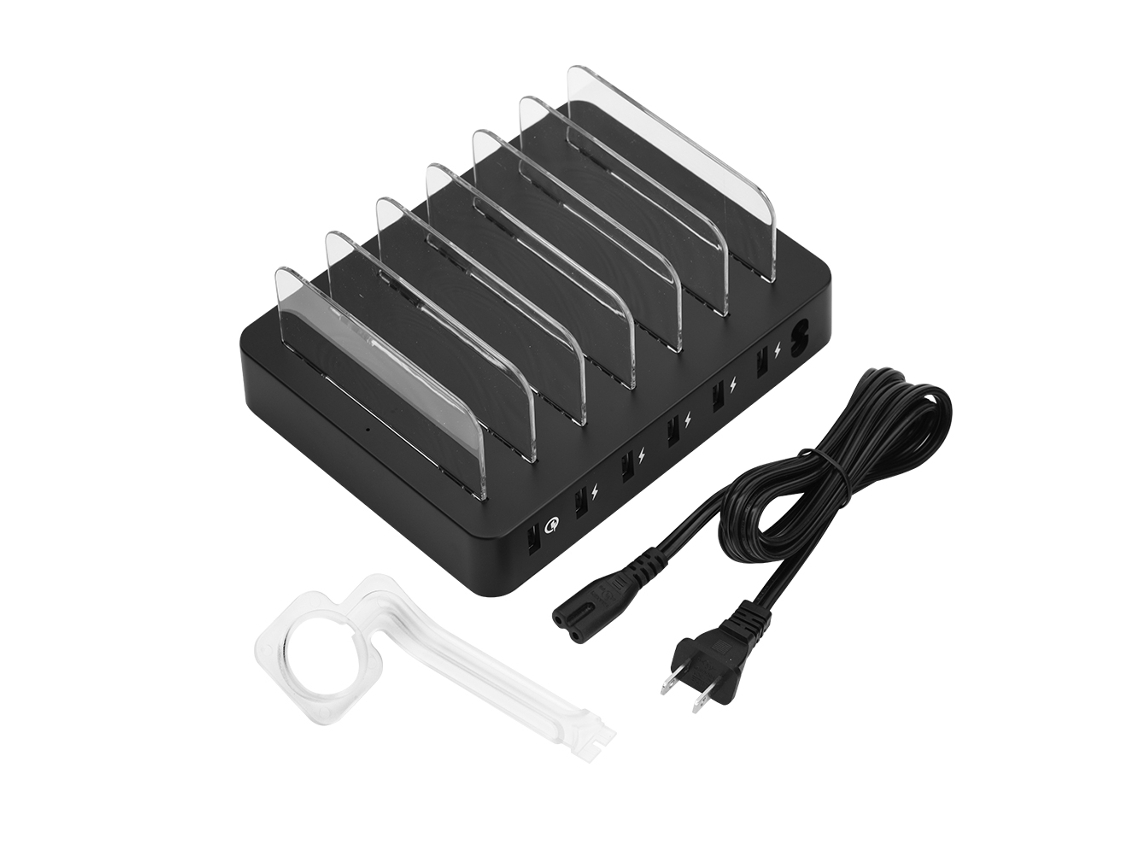Carregador de 6 Portas Usb com Suporte Rápido EOOCOO