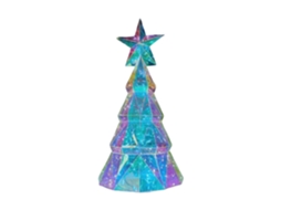 Enfeite De Natal De Led Com Poliedros Iluminados E Uma Estrela No Topo. Loja Olysi