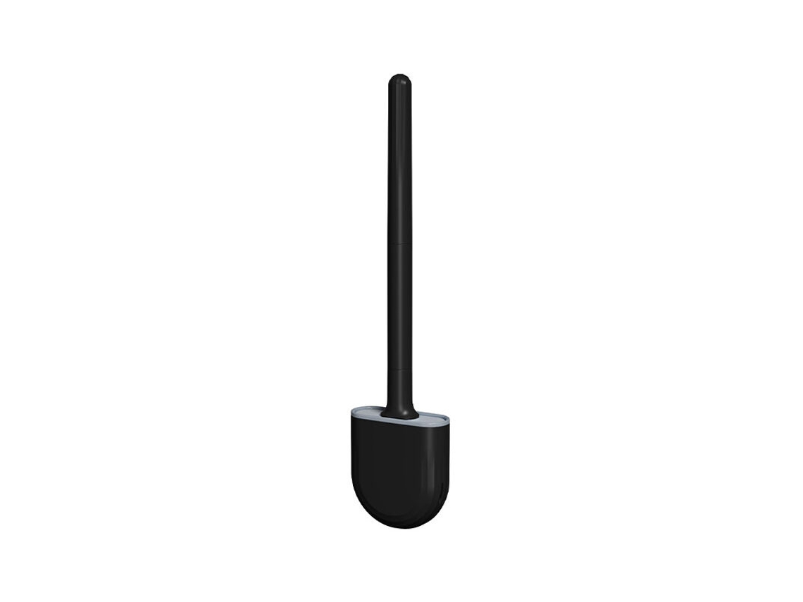 Conjunto de escova e suporte, silicone, à prova de gotejamento, preto AQUAFORGE