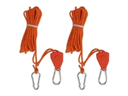 Corda de Acampamento com Polia Reflectiva Laranja 16.4ft 2pcs
