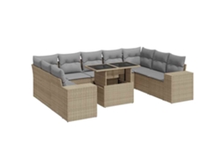 Garden Sofa Set, Garden Sofa Sets Vidaxl Bege Rattan / Vime (n/a)