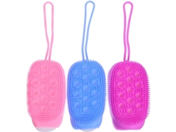 Lurelia Kit De 3 Escovas De Silicone Para Banho De Cuidado Corporal, Dupla Face, Pega Ergonómica E Com Argola