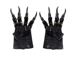 Luvas de Claw de Dragão com Unhas para Halloween Festa de Disfarce Acessórios Preto S/MARCA
