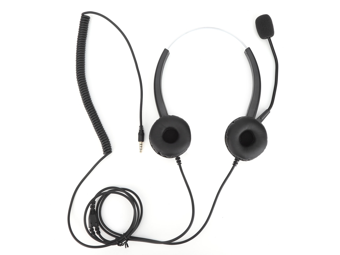 Auriculares Telefónicos Binaurales con cable para centro de llamadas de 3,5 mm S/MARCA