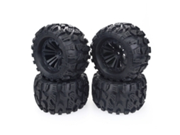 Jantes e Pneus para Monster Truck 1/10 Compatíveis com Hpi Hsp Savage Xs Tm Flux Zd Racing Lrp Rc Car. MDUG