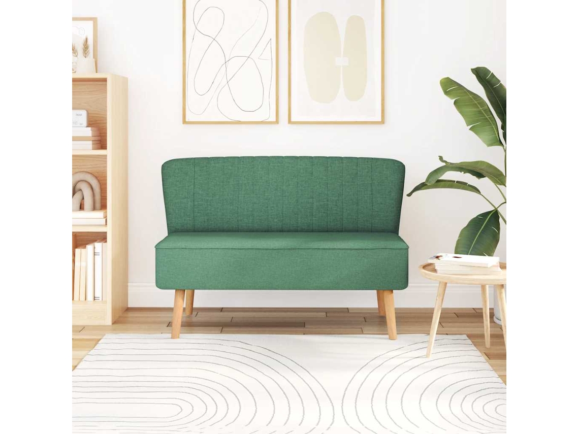 Vidaxl Sofá De Tecido 117x55,5x77 Cm Verde
