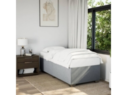Vidaxl Estrutura De Cama Sem Colchão 90x200 Cm Tecido Cinzento-claro