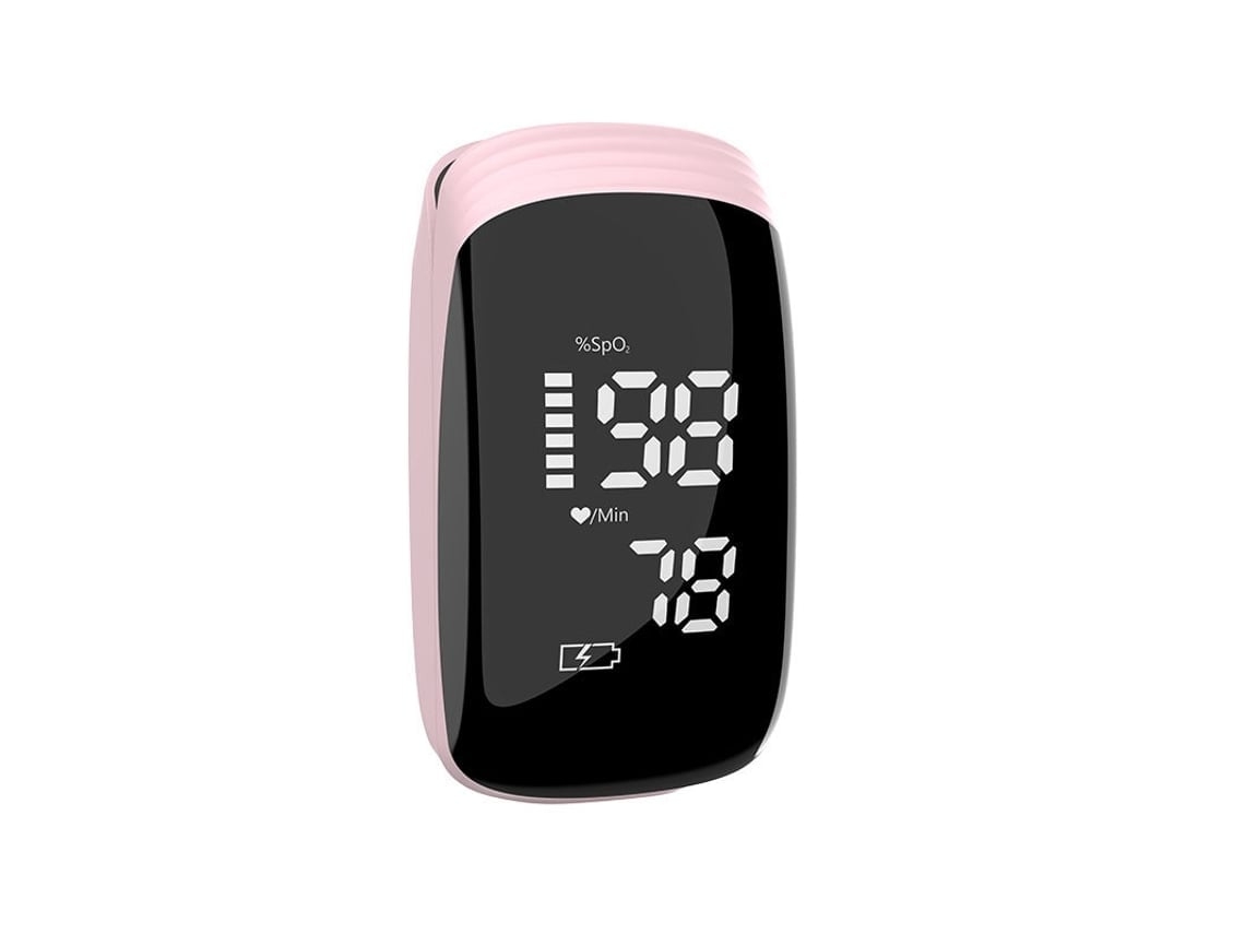 Oxímetro De Pulso De Dedo Pequeno, Recarregável, Rosa