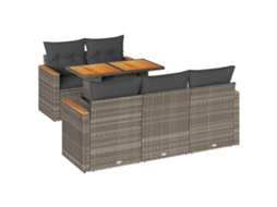 Garden Sofa Set, Garden Sofa Sets Vidaxl Cinzeto Rattan / Vime (n/a)