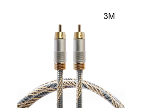 Cabo de subwoofer RCA macho para RCA macho banhado a ouro Cabo de vídeo RCA para subwoofer Zmliyecqnq