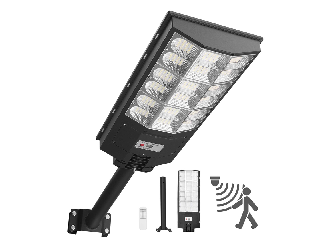 Poste De Iluminação Solar 12000 W Para Exteriores 900 000 Lm Para Estacionamentos Ip65 Vevor