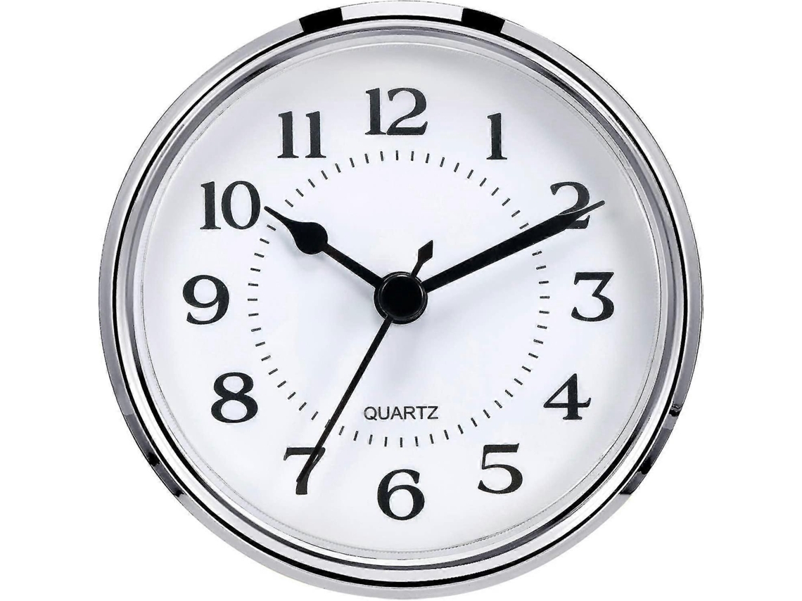 Maquinismo De Quartzo 3,5 Polegadas (90 Mm) Para Encaixe Com Mostrador De Numerais Arábicos, Aro Prateado