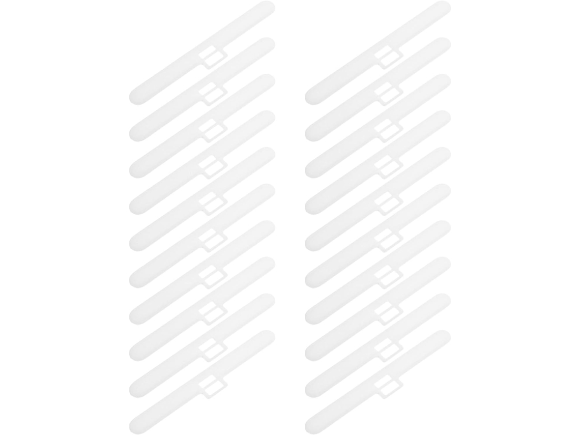 Zerodeko Conjunto De 25-ganchos Plástico Branco Para Persianas Verticais, Com Furo Duplo, Acessório Para Cortinas E