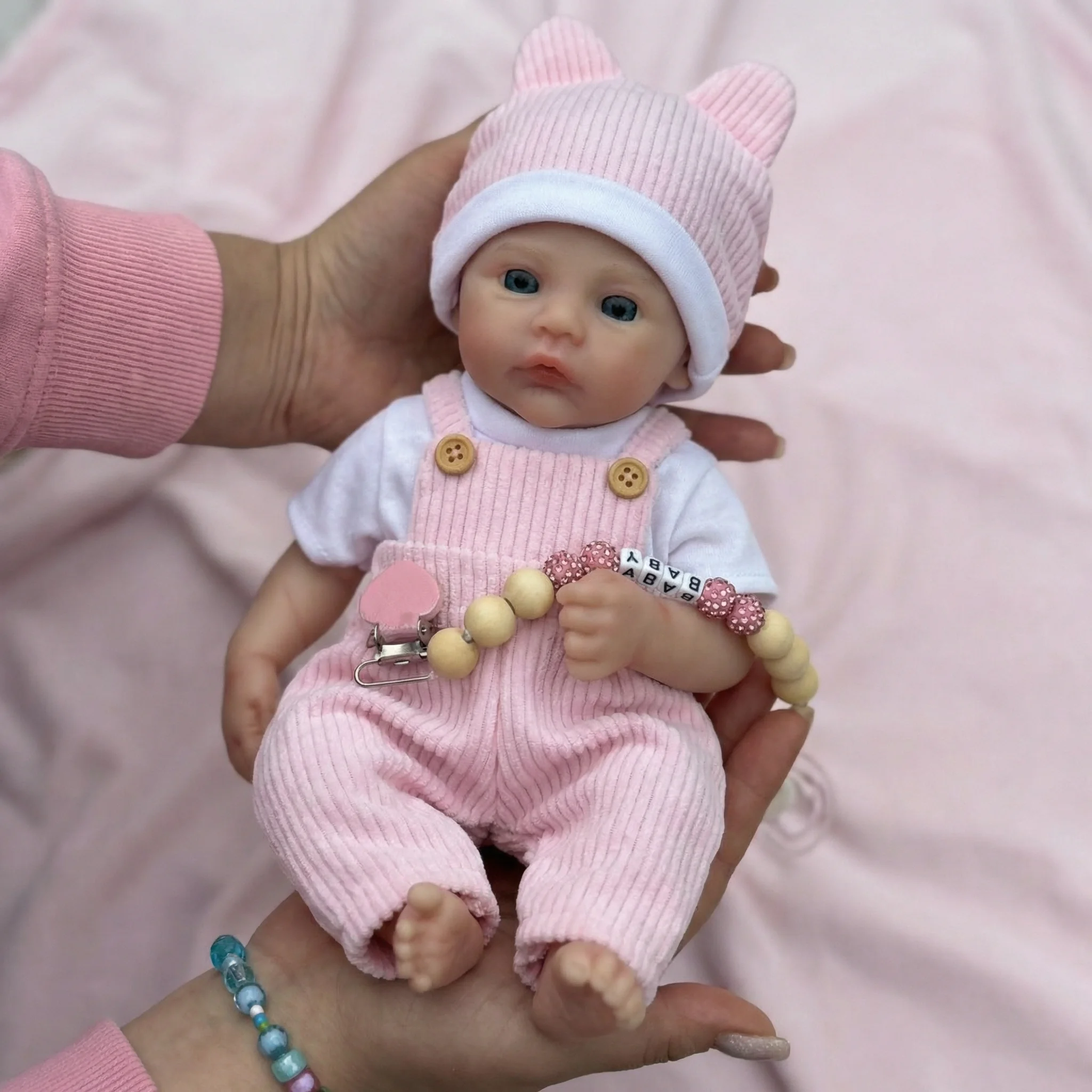 (rosa) Silicone Sólido De Platina Ultramacio De 30 Cm, Flexível E Elástico, Tamanho Realista De Bebê.