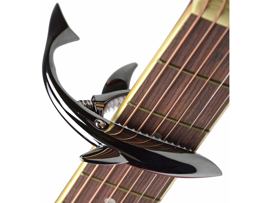 Capo Shark, Grampo De Tom Em Liga De Zinco Para Violão, Folk E Guitarra Elétrica. Aquaforge