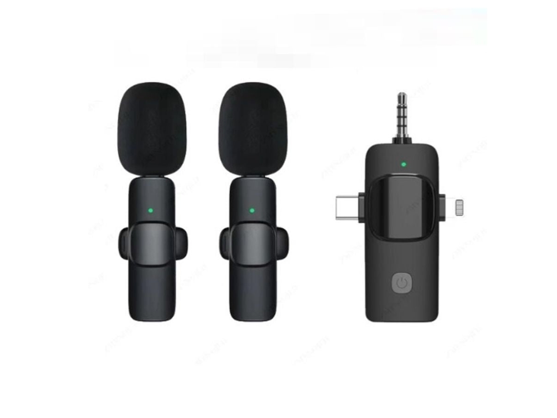 Microfone De Lapela 3 Em 1 Plug And Play Para Ios E Android Lurelia
