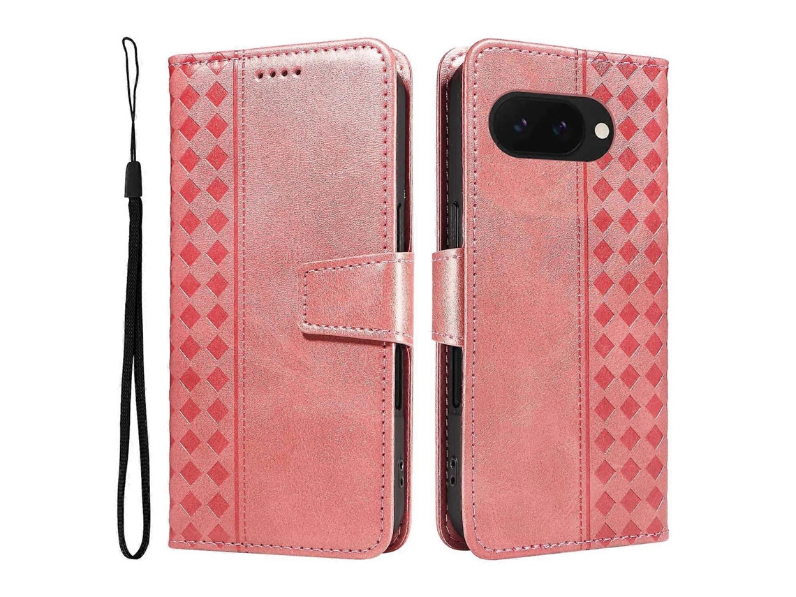 Capa De Couro Com Suporte E Alça Para Google Pixel 9a
