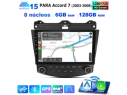 Ecrã Tátil HEXINEX, 10 polegadas, Android Auto, sem fios, 6gb+128gb, 8 núcleos, Honda Accord 2003-2008