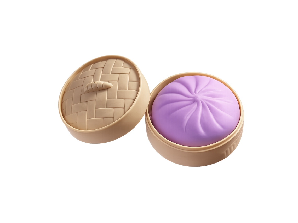 Brinquedo Anti-estresse Dowmoo Bun Roxo Cute Soft E Q Portátil Para Presente E Uso Pessoal