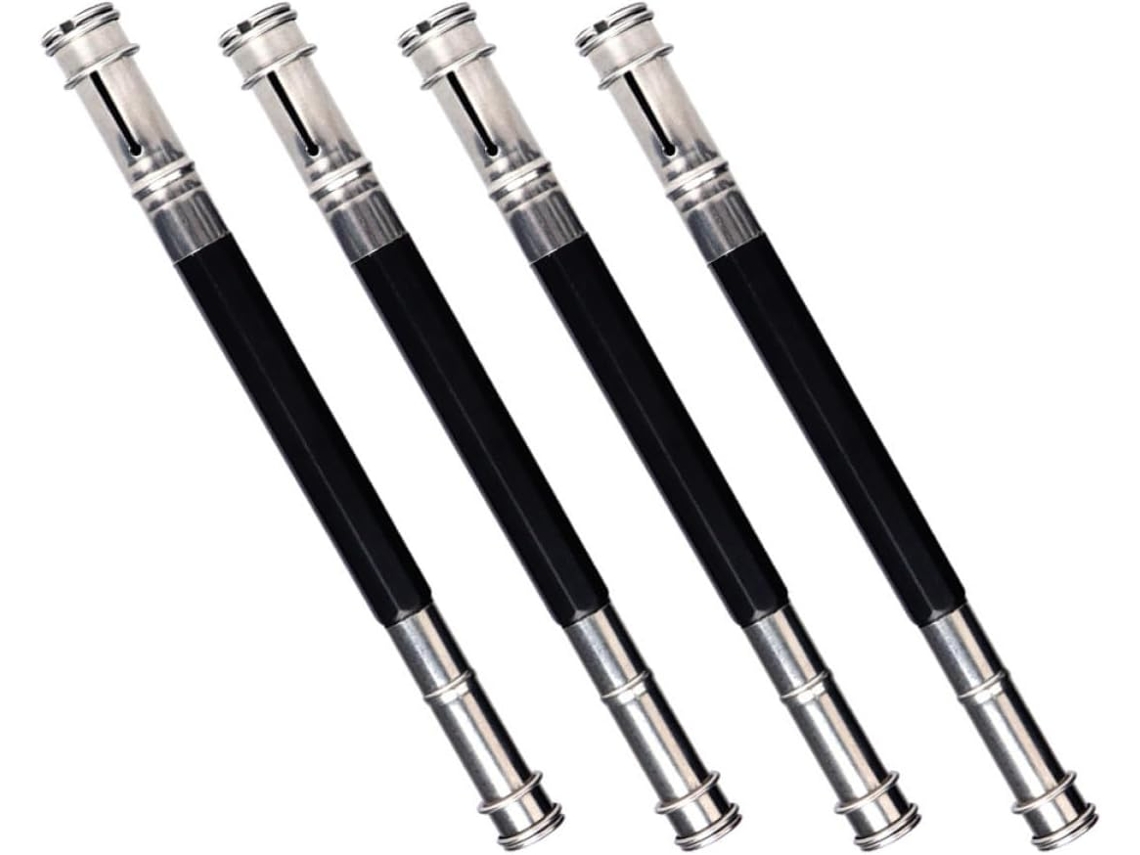 Extensores de lápis Design, conjunto de 4 peças, plástico e metal, porta-lápis curto, porta-lápis compacto