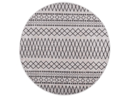 Rug, Rugs Vidaxl Branco Veludo (ø 120 Cm)