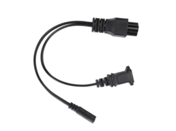 Aetheria cabo Adaptador Divisor Y Iec320 C6 Macho para C7+nema 1‑15r Fêmea 30cm