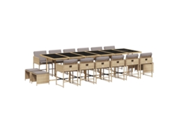 Garden Dining Set, Garden Dining Sets Vidaxl Bege Rattan / Vime (n/a)
