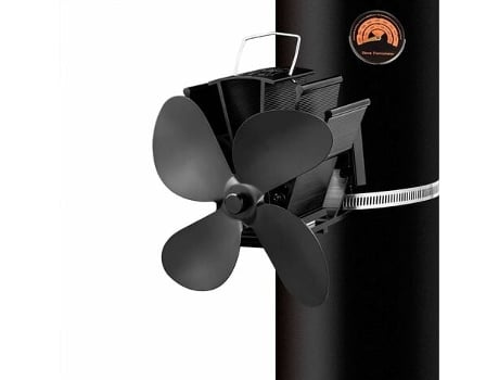 Ventoinha Lâminas de Fumaça Fogão a Lenha de Aquecimento Fixado em Chaminé de Madeira/Fogão a Lenha/Chaminé Preto