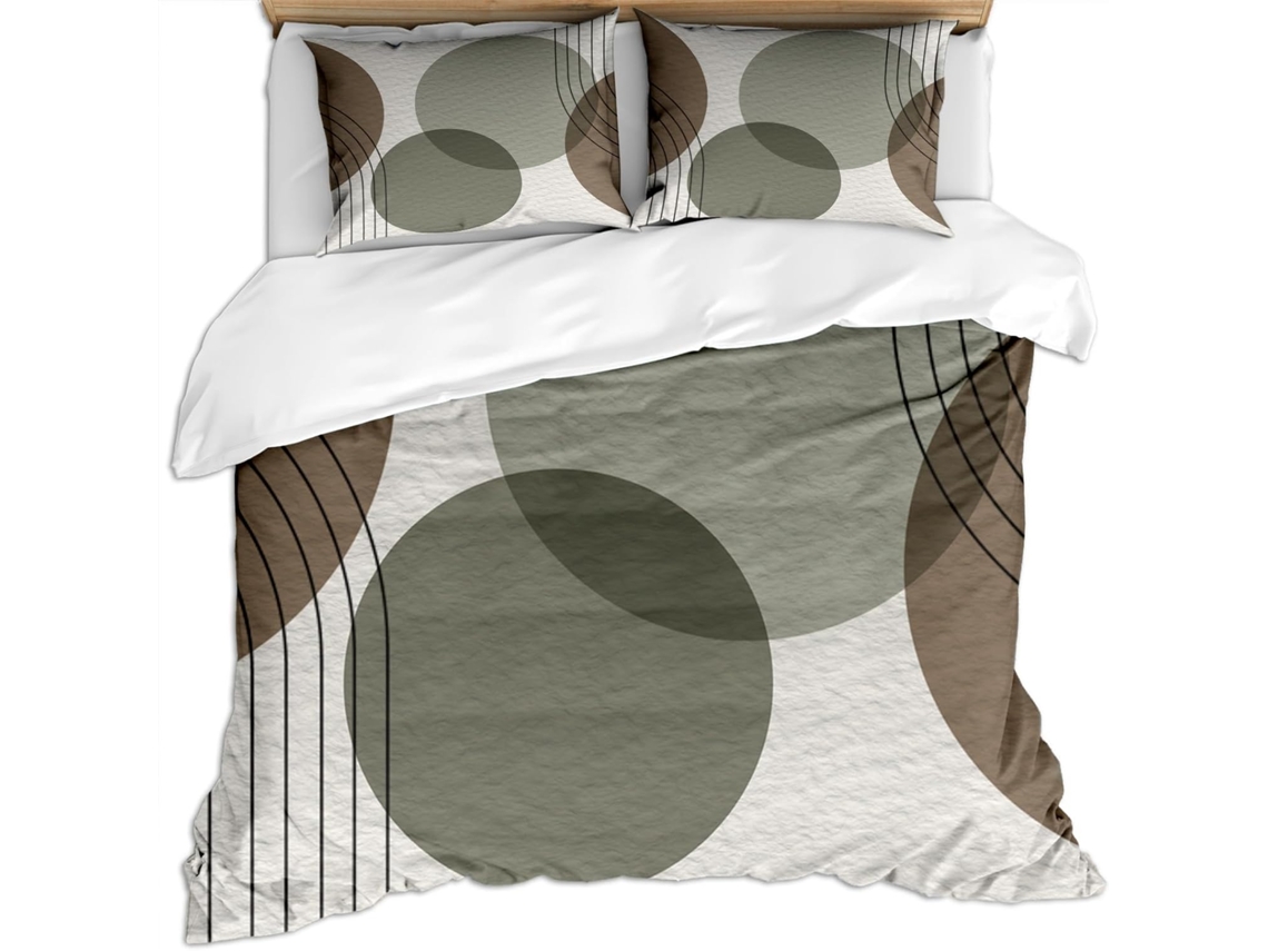 Capa de Edredom com 2 Fronhas 65x65 Cm em Microfibra Fronha (LxA)