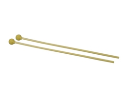 Hayman Mallets Pair Plastic Shaft 330 X 6 Mm. 20 Mm. Head Soft Yellow Rubbe