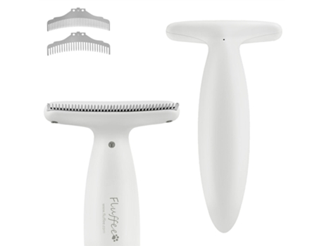 Pente de Cabelo para Animais de Estimação Lâmina Substituível Fosca Branca com Três Pentes Substituíveis 0.8Mm/1.0Mm/1.5Mm FLUFFEE